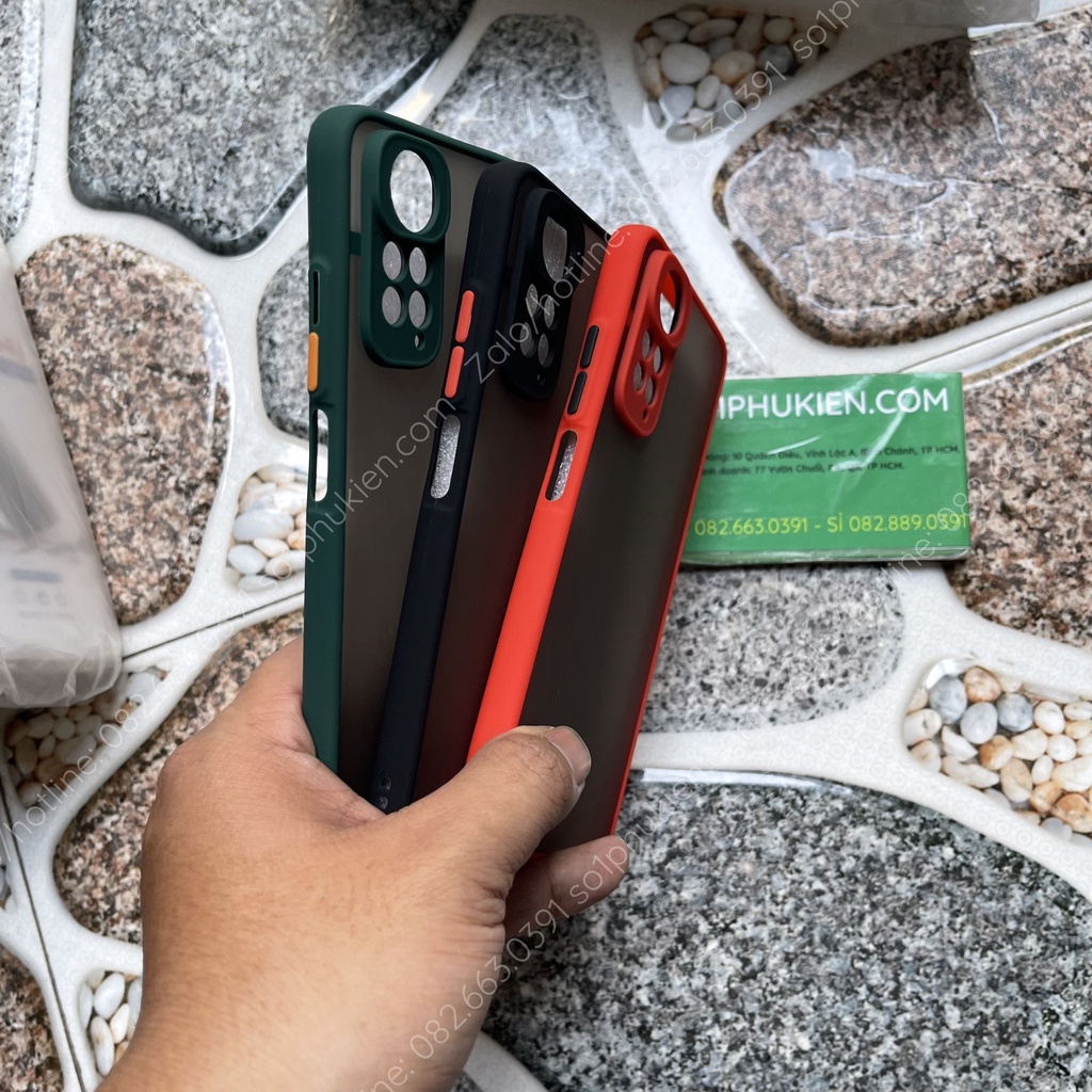Ốp lưng Xiaomi Redmi note 11s 4G (bản việt nam) (dùng được note 11 4g) lưng nhám viền màu bảo vệ camera