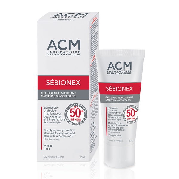 Gel chống nắng dưỡng da cho da dầu mụn ACM Sebionex Mattifying Sunscreen Gel SPF 50+