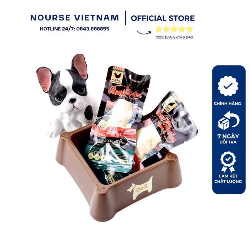 Ức gà ăn liền cho chó mèo Real Chicken Ức gà hấp cho mèo tăng cân NourseVietnam AV02