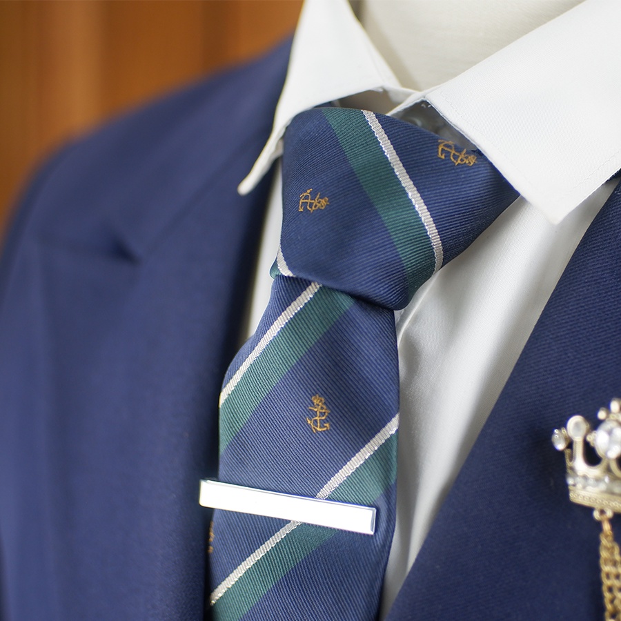 Cà Vạt Poly Silk 7cm - Anchor Blue