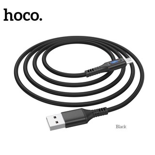 ✔cáp sạc nhanh micro usb hoco u79 3a-đèn led,tự ngắt khi đầy pin/dây sạc cho samsung oppo xiaomi huawei-cáp android-x38
