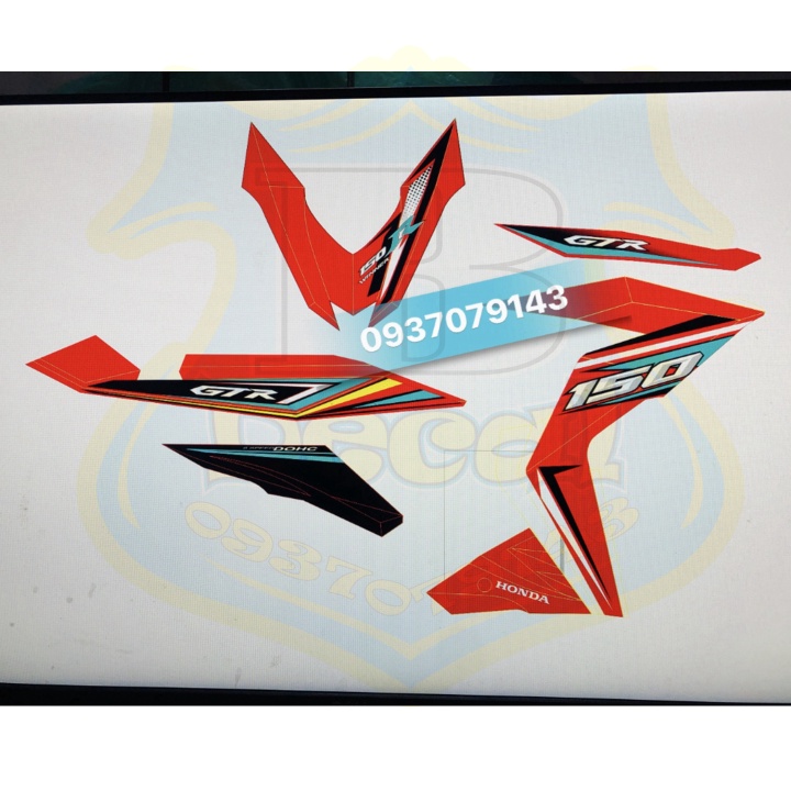 ( Quí khách vui lòng mang ra tiệm cho thợ dán ) Tem xe winner v1 đỏ