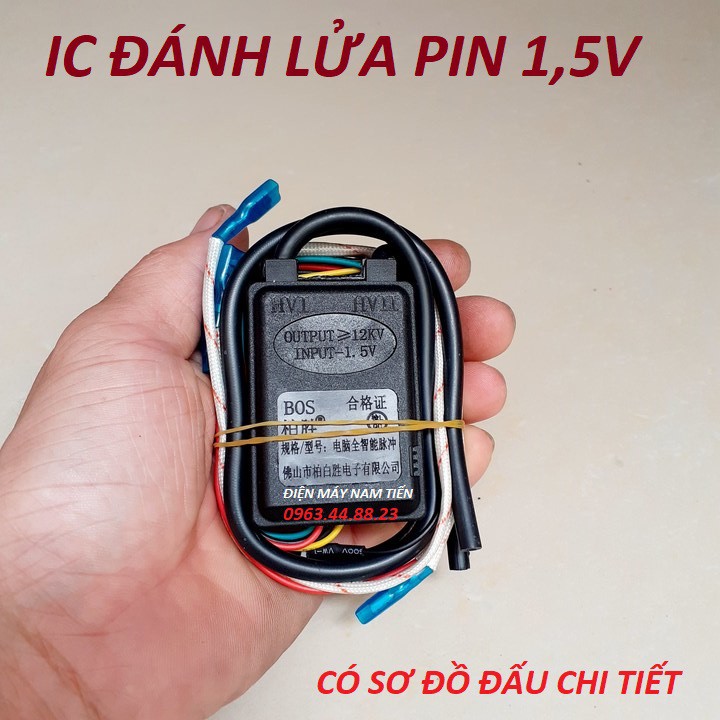 IC Điện Tử Đánh Lửa Bếp Gas âm dương 2 lò (loại tốt-có sơ đồ đấu điện)