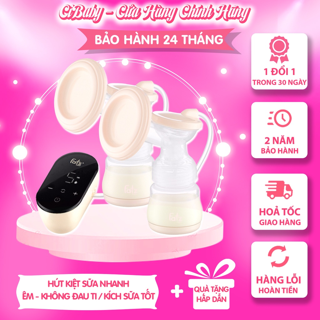 Máy hút sữa điện đôi Fatz Baby Chorus 2 có mát xa và kích sữa / 9 cấp độ lực hút