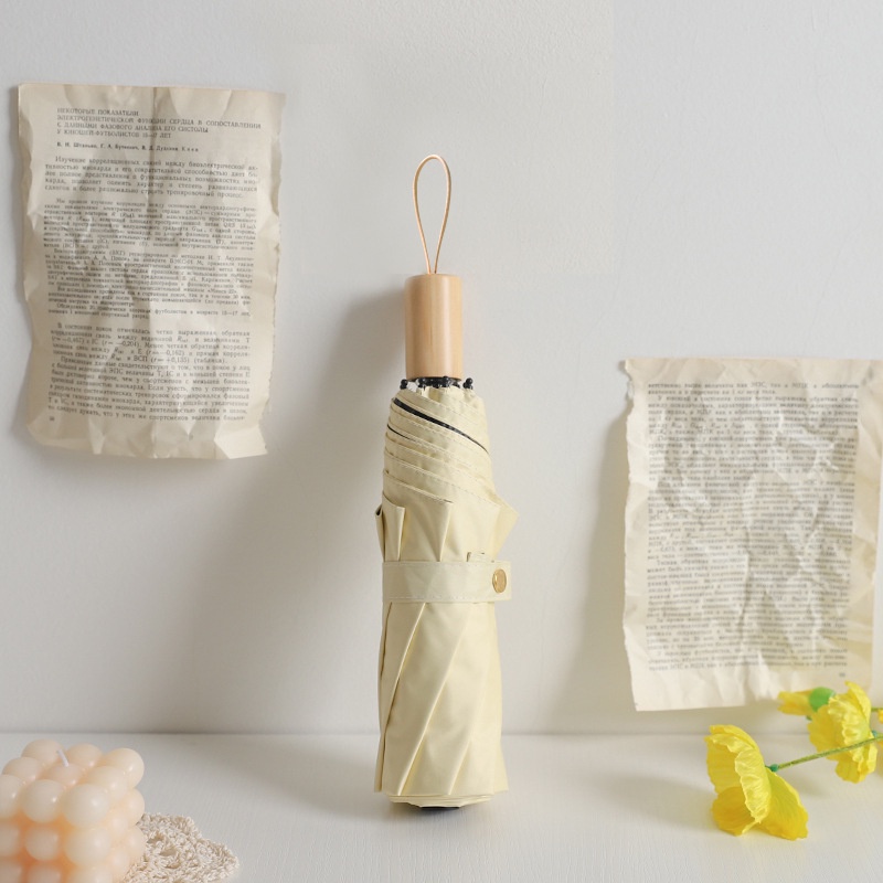 Dù gấp chống mưa và nắng tia cực tím phong cách retro mùa hè