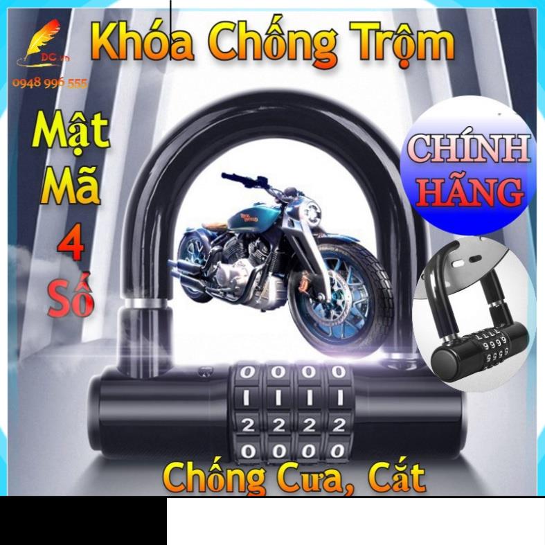 (Hàng Mới Về) Khóa Chống Trộm Mật Mã 4 Số Khóa Xe Đạp - Xe Máy - Ô Tô - Nhà Cửa - Cổng Chống Cưa Cắt An Toàn Thông Minh