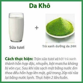 Bột Trà Xanh Thái Nguyên Uống Và Đắp Mặt (500g)