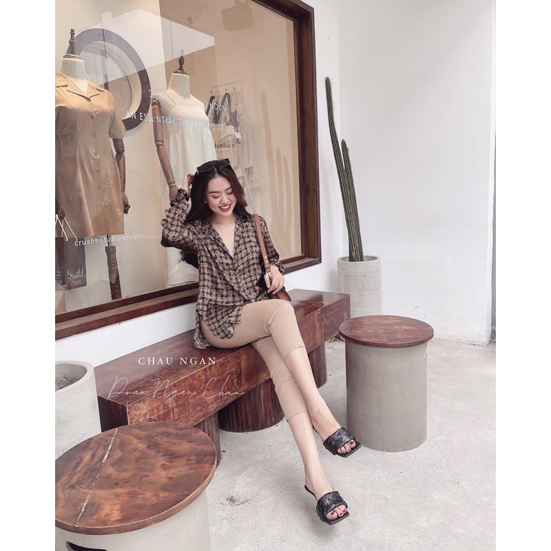 Áo sơ mi hoạ tiết 2 màu