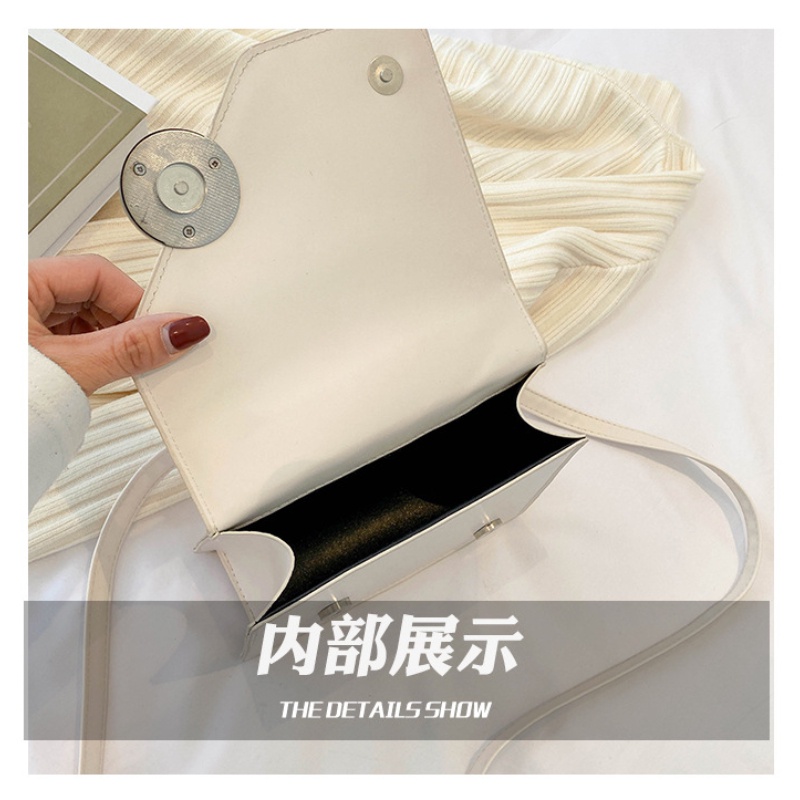 Túi Đeo Vai Hình Vuông Cỡ Nhỏ Màu Trơn Đơn Giản Thời Trang Cho Nữ