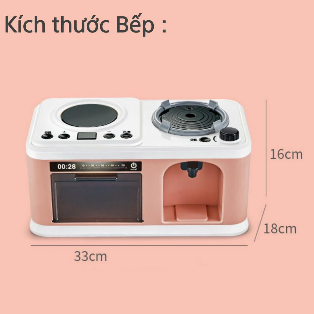 Bộ Bếp nấu ăn cho bé đa chức năng 30 chi tiết hiệu ứng hơi nước đồ chơi nhà bếp thế giới đồ chơi 1104