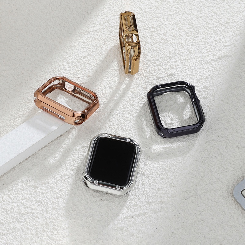Ốp bảo vệ bằng silicon chống vỡ độc đáo cho Apple Watch iWatch SE 7 6 5 4 3 2 38 41 45 40 42 44mm