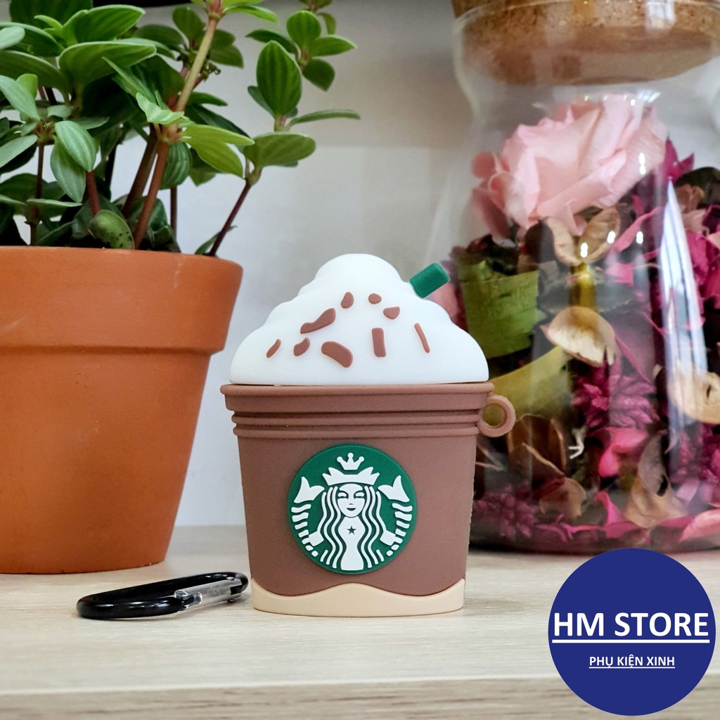 Case Airpod 1 2 Pro Vỏ Ốp Bọc Tai Nghe Airpod Hình Ly Kem Starbucks Nhiều Mẫu Dễ Thương Chất Liệu Silicon Dẻo