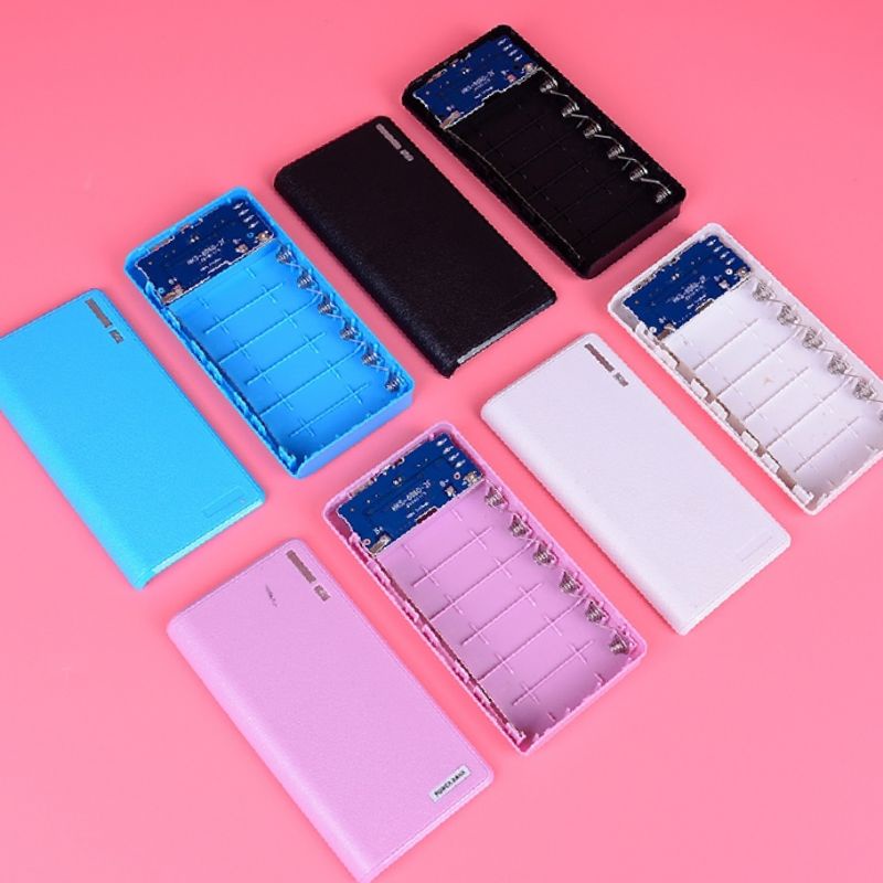 box xạc dự phòng, hộp xạc dự phòng, khay đựng 6 cell pin 18650
