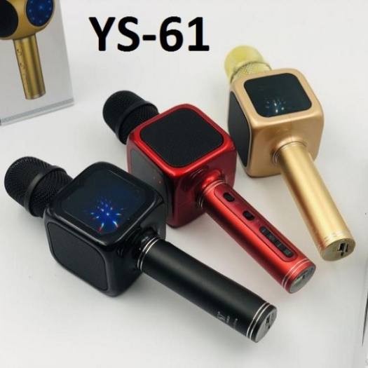 Micro karaoke bluetooth hát mic cầm tay GrownTech YS 61 kiêm loa nghe nhạc có đèn led bảo hành 24 tháng