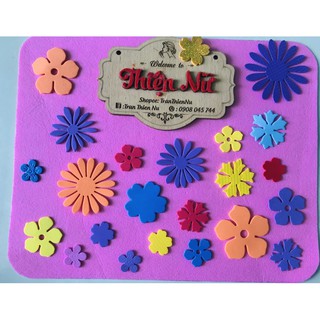 50 hoa xốp đủ màu đủ kiểu đủ size - bookmark - trang trí-mầm non