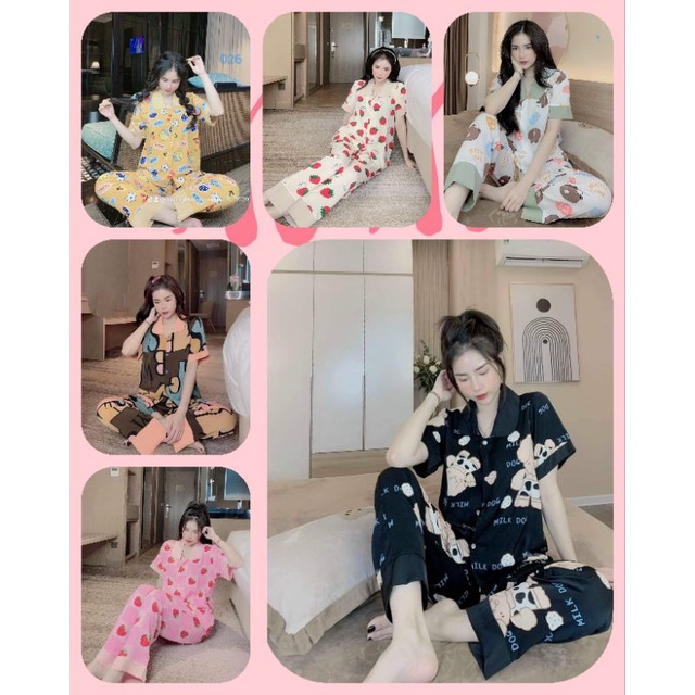 bộ ngủ nữ pijama tay ngắn quần dài nhiều mẫu🍀