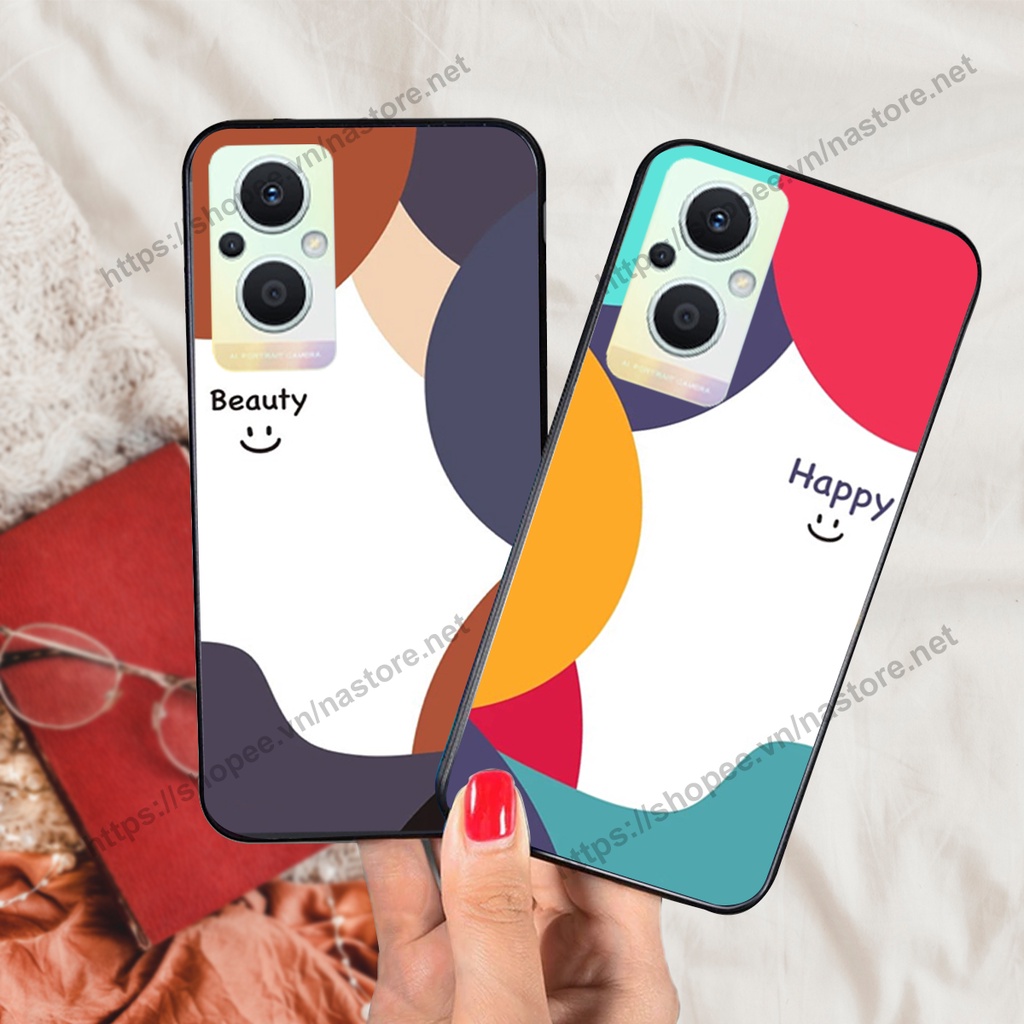 Ốp lưng Oppo Reno7 /  Reno 7Z 5G / Reno 7 mặt cười, họa tiết caro đơn giản đẹp cute