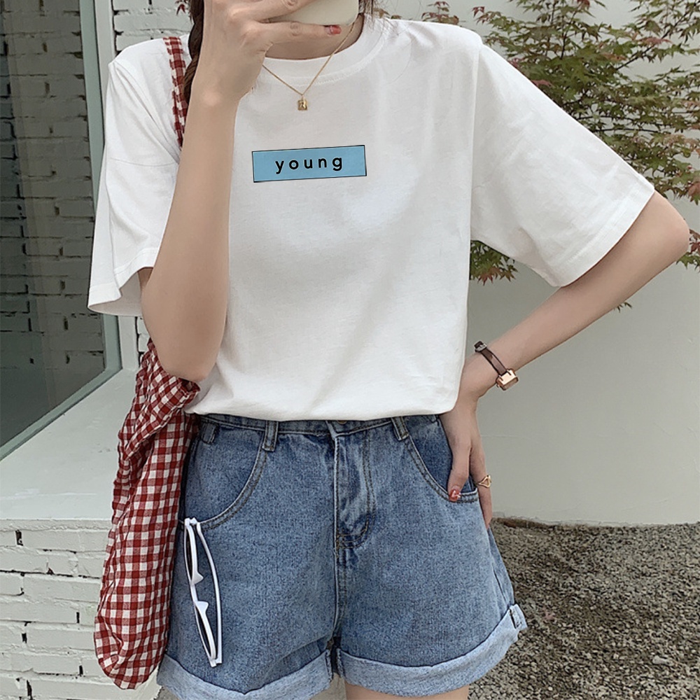Áo thun nữ tay ngắn cotton Young Onesize CT011