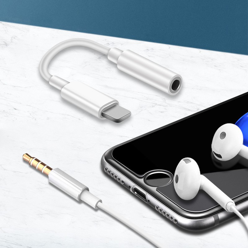 Dây cáp chuyển đổi âm thanh FONKEN cổng Lightning sang 3.5mm thích hợp cho iPhone 12 7/ 7 Plus X 11 Pro XS