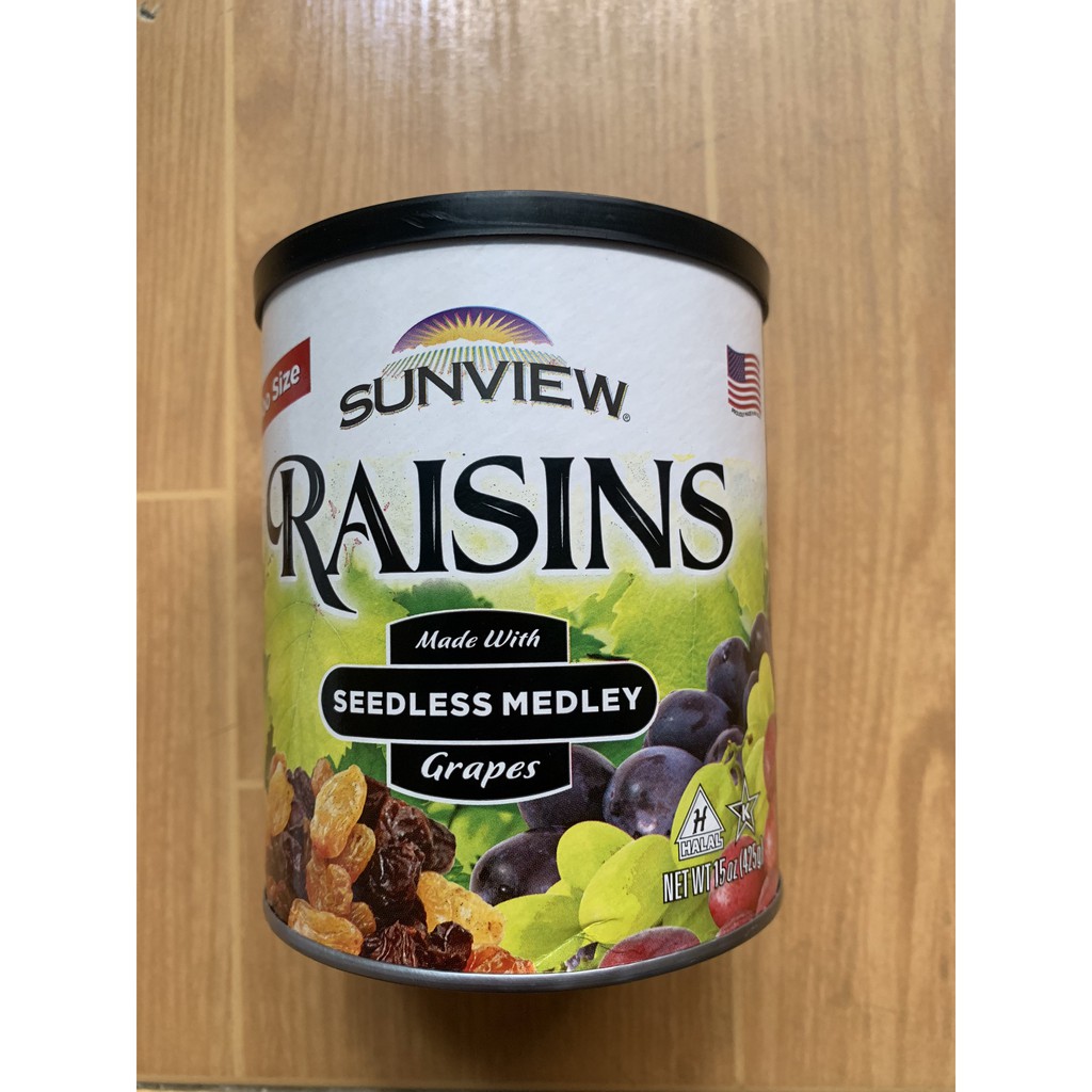 Hộp nho khô mỹ không hạt Sunview Raisins Mỹ 425g