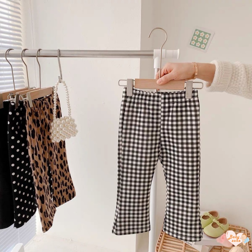 Quần Dài Ống Loe Lưng Thun Phong Cách Phương Tây Thời Trang Xuân Thu Cho Bé Gái
