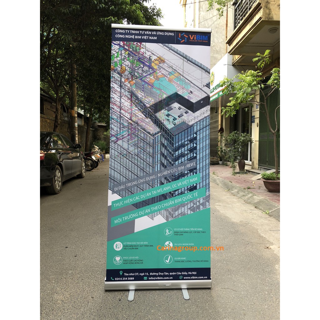 Khung Standee cuốn banner nhôm loại tốt 80x200cm