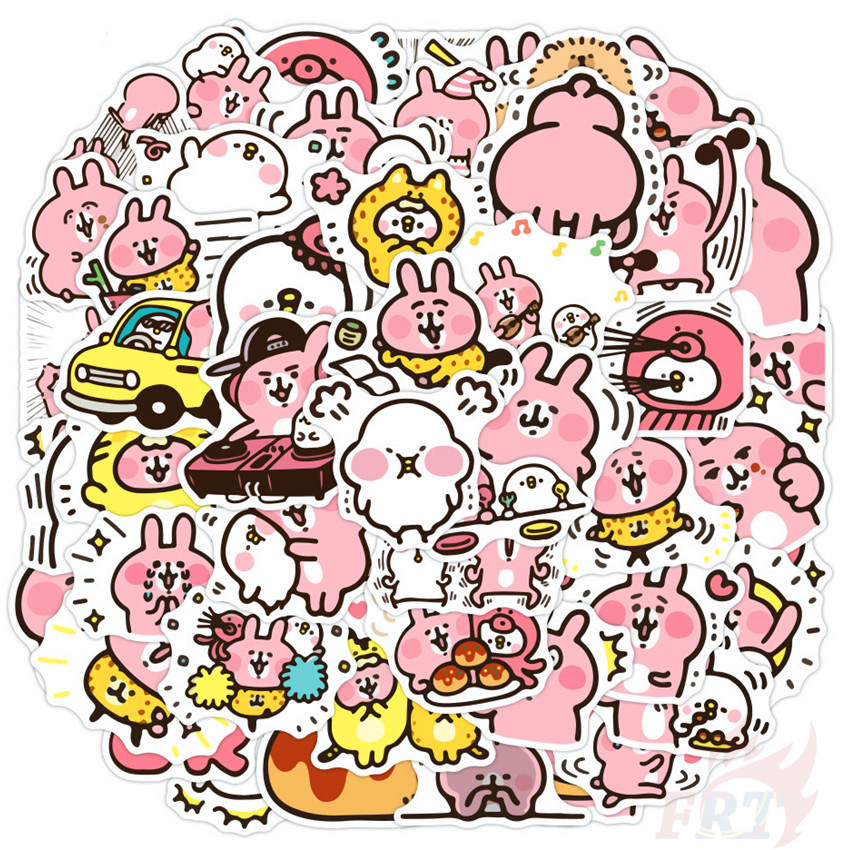 Set 50 miếng dán trang trí chống thấm nước hình nhân vật Piske &amp; Usagi - Kanahei dễ thương