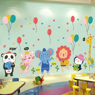 Decal dán tường Các con thú ngộ nghĩnh01