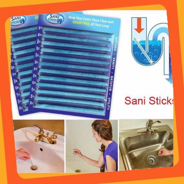 Combo 12 Que Thông Tắc Cống SANI STICKS