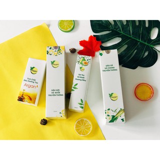 Dầu gội vỏ bưởi, dầu xả sả chanh Greenbon