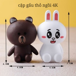 Cặp thỏ gấu Cony trang trí