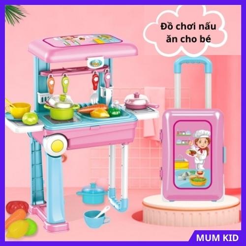 Bộ đồ chơi nấu ăn nhà bếp hình valy cao cấp lịch sự cho bé gái 2 3 4 5 6 7 8 tuổi. Đồ chơi nhập vai cho trẻ em MUMKID39