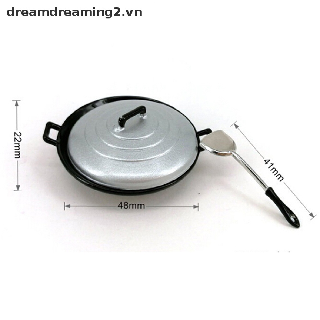 Bộ 3 Mô Hình Chảo Tỉ Lệ 1 / 12 Dành Cho Búp Bê