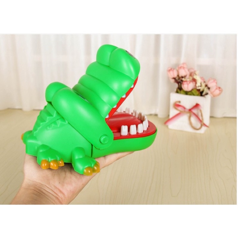 Đồ chơi cá sấu cắn tay , Đồ chơi khám răng cá sấu cắn tay loại to cho bé tăng cường phản xạ, tập trung thiết kế bền đẹp