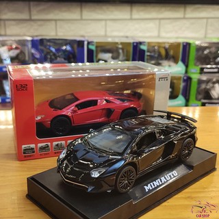 Xe mô hình sắt giá rẻ Lambogini-SV LP750 tỉ lệ 1:32 màu đen