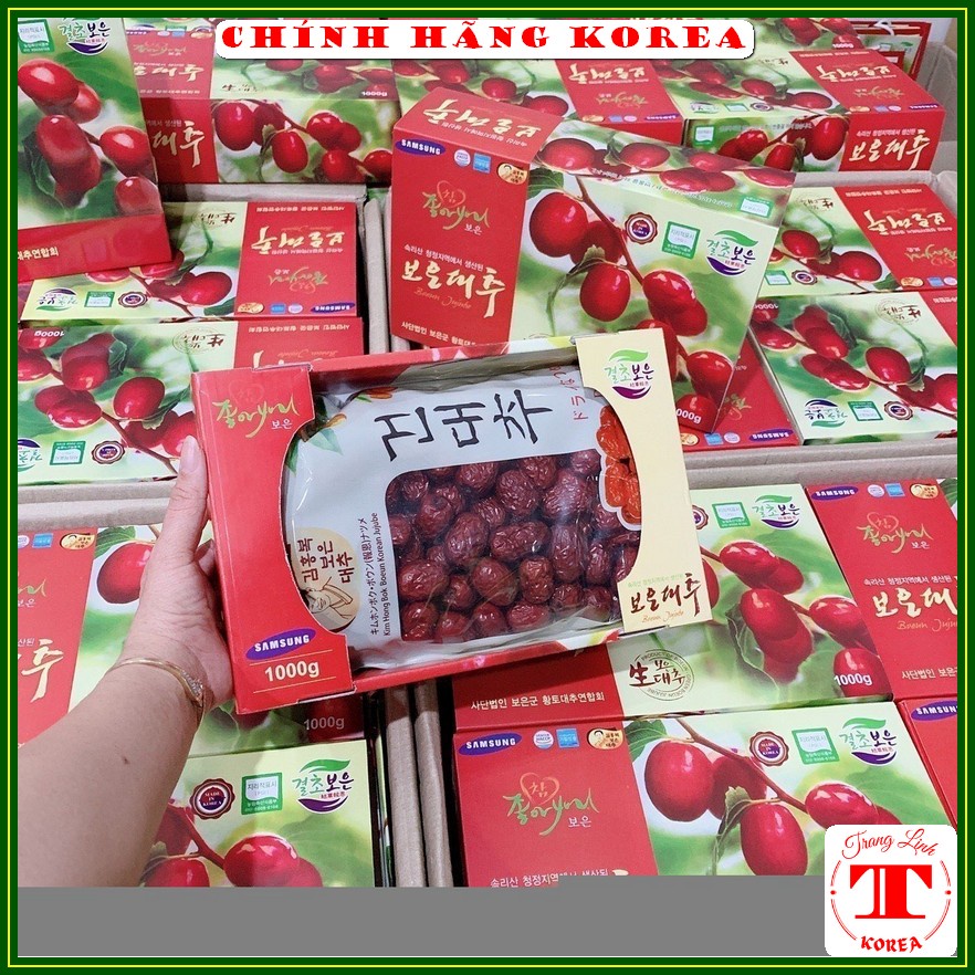 Táo đỏ sấy khô hàn quốc chính hãng, hộp 1kg - tranglinh