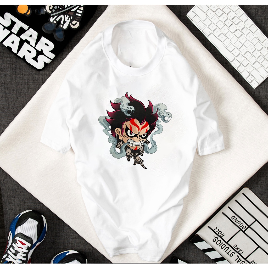 ÁO PHÔNG CỔ TRÒN NGẮN TAY IN HÌNH LUFFY ONE PIECE ĐẢO HẢI TẶC-MŨ RƠM IN HÌNH KHÔNG AI CÓ GIÁ RẺ CHƯA TỪNG CÓ - 230625