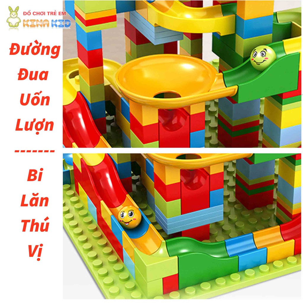 Bộ Xếp Hình leg o Cầu Trượt Thả Bi 170 Chi Tiết cao cấp, Phát Triển Tư Duy Cho Bé