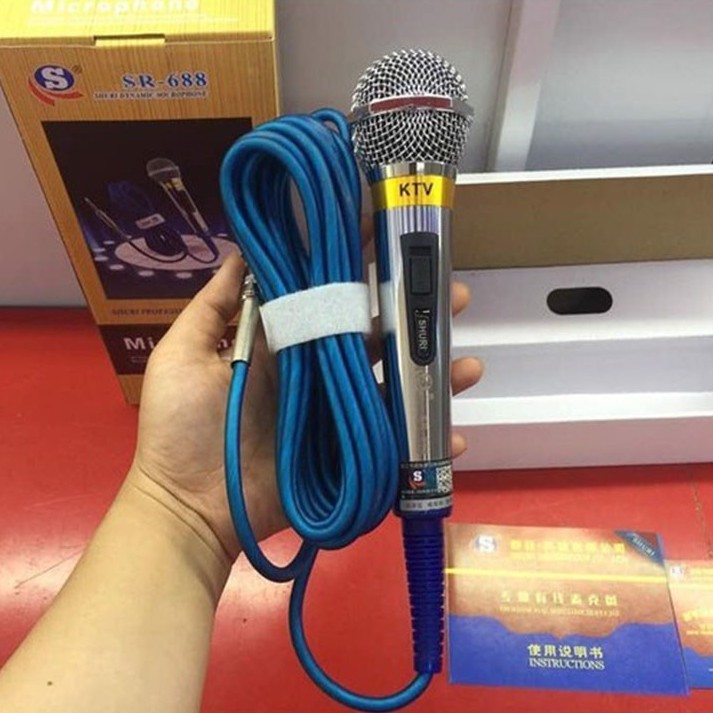 MICRO  688 hút giọng, hát nhẹ, giọng mềm, chống rú tốt, dây dài chắc chắn chống xoắn đứt