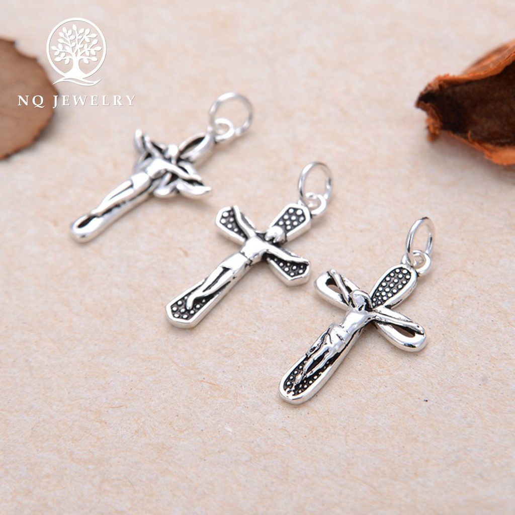 Charm bạc thánh giá chúa Jesus - NQ Jewelry