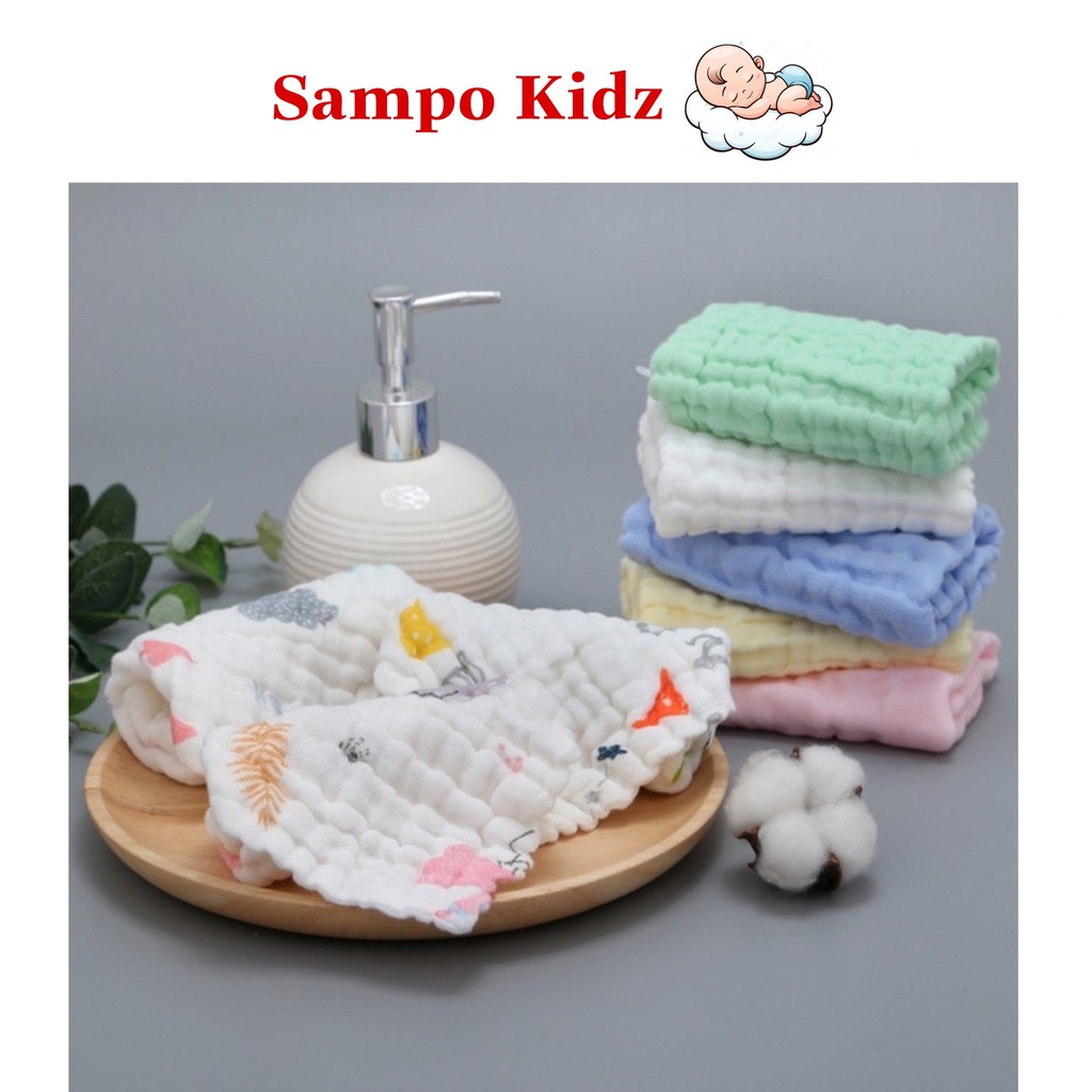 Khăn sữa 6 lớp Siêu mềm mịn an toàn cho bé (30cm*30cm)