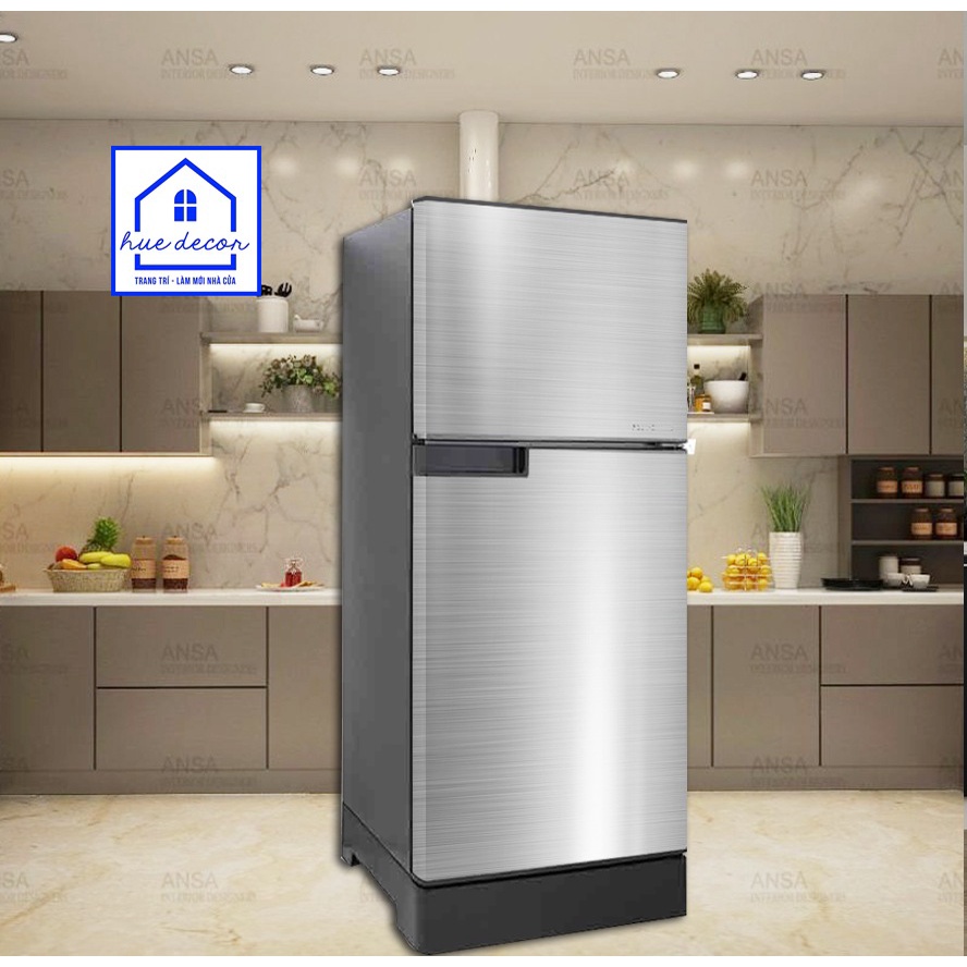 Decal dán tủ lạnh màu inox nhôm xước hue decor, chống nước-siêu bền, giá rẻ