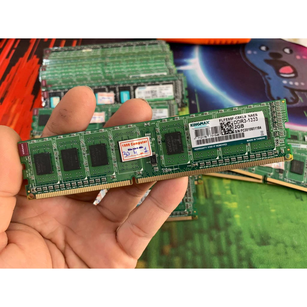 Ram Kingmax DDR3 2GB Bus 1333Mhz/1600MHz - Cũ