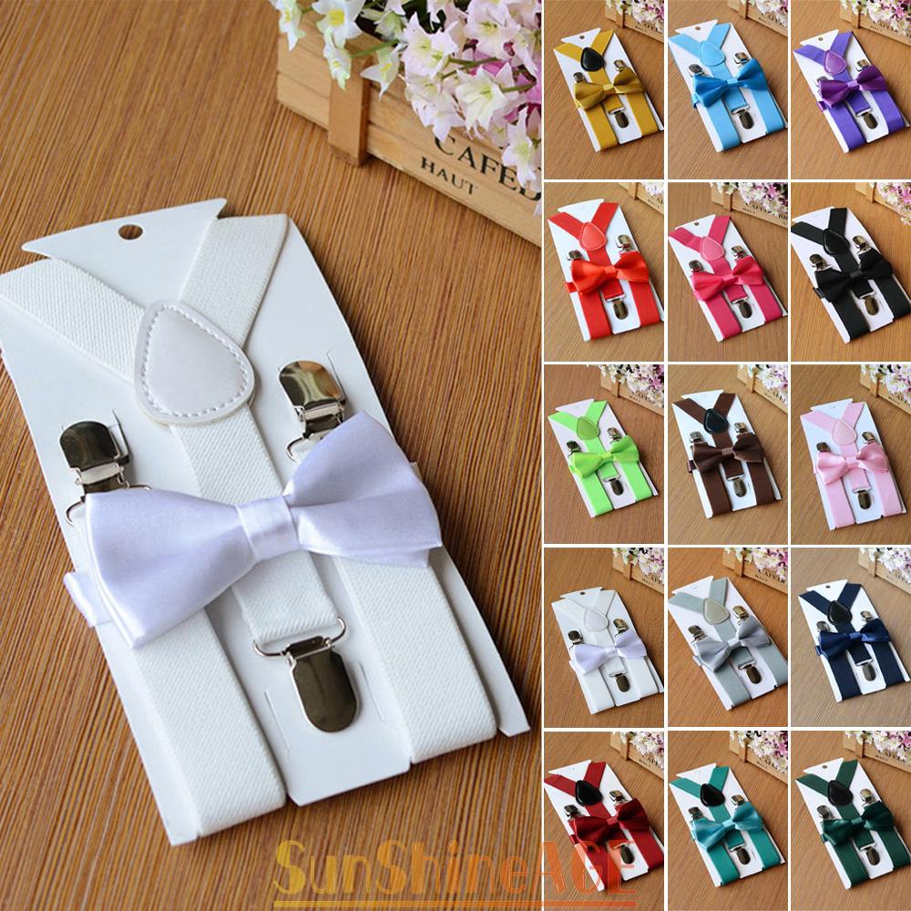 Đai nịt quần chữ Y kèm nơ đeo cổ áo cho bé