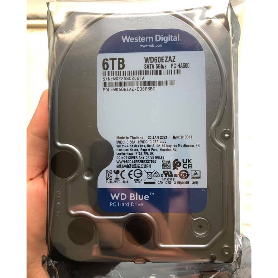 Ổ Cứng HDD WD Blue 6TB 4TB 3.5 inch SATA3 6Gb/s Chính Hãng - Bảo hành 24 tháng 1 đổi 1