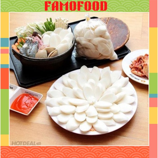 Bánh gạo Tobokki truyền thống cắt lát Hàn Quốc 1000g
