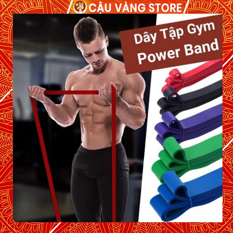 Dây kháng lực tập gym power band, powerband tập tay, cao su dài đàn hồi trợ lực