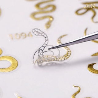 Sticker dán móng nail rắn vàng