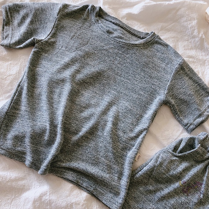 Set Áo Thun Tay Ngắn &amp; Quần Short Cho Bé Trai &amp; Gái