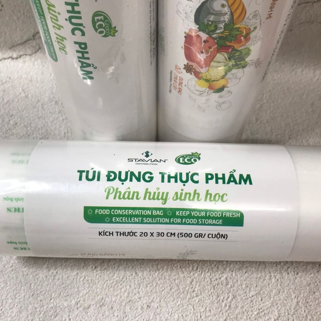 Túi bảo quản thức ăn tự hủy sinh học GREENECO, túi đựng thực phẩm đảm bảo an toàn. tiện lợi TH11